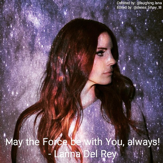 denss_bihay_10s's tweet photo. In a galaxy far far away with her around! Happy May the 4th Be with You!!
.
Credits to: @laughing.lana
and
Edited by: @denss_bihay (me)
.
#MayThe4thBeWithYou #InAGalaxyFarFarAway #MayTheForceBeWithYou #StarWarsDay #LannaDelRey #LanaDelRey #StarWars #DB0504 https://t.co/k59NleYqGH