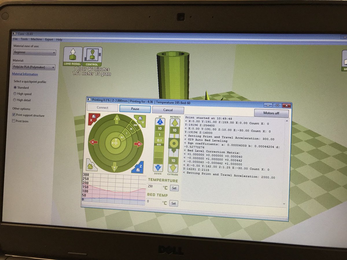 3D printer ready to go! I love all of the math involved with this machine! #d45learn4life <a href="/D45Jackson/">Jackson Middle School</a>