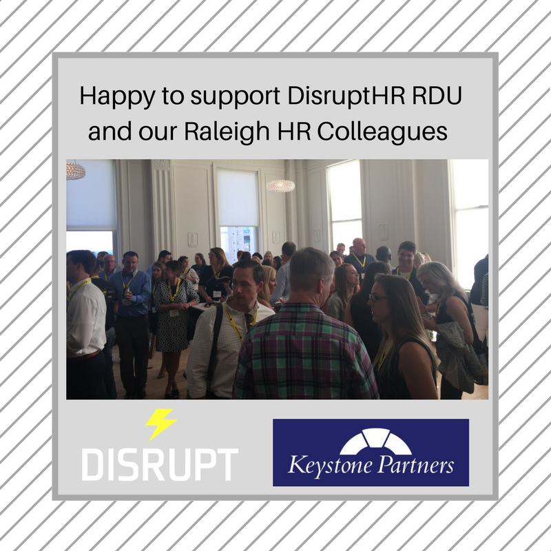 RT <a href="/Keystone_Assoc/">Keystone Partners</a>: Thrilled to sponsor <a href="/DisruptHR_RDU/">DisruptHR_RDU</a> last night #DisruptHRRDU #HR