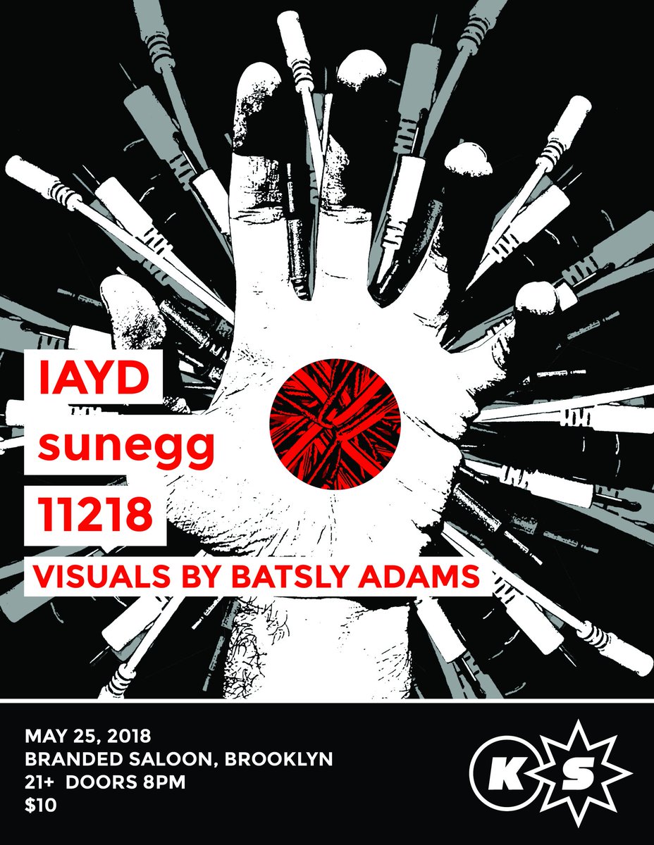 kick_snare_'s tweet photo. ☠️💥SHOW ALERT💥☠️
Super excited to be back May 25 w @IAYD @batslyadams and two new projects: sunegg (@n0te_ ) and 11218 at @BRANDEDSALOON 

🖤Let our hearts beat in unison w the gabber kicks🖤

https://t.co/unSZTIQt8C https://t.co/25E1Z8hXjI