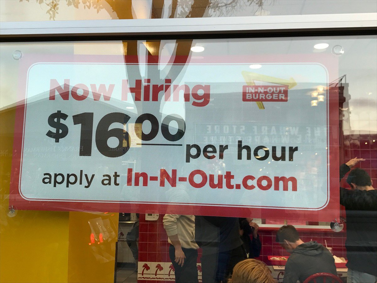 BeckerToGo's tweet photo. Saw this in San Francisco last week.  I flipped burgers for $3.80/hour, we've come a long, long way. #minimumwage https://t.co/uvLm4jmWKv