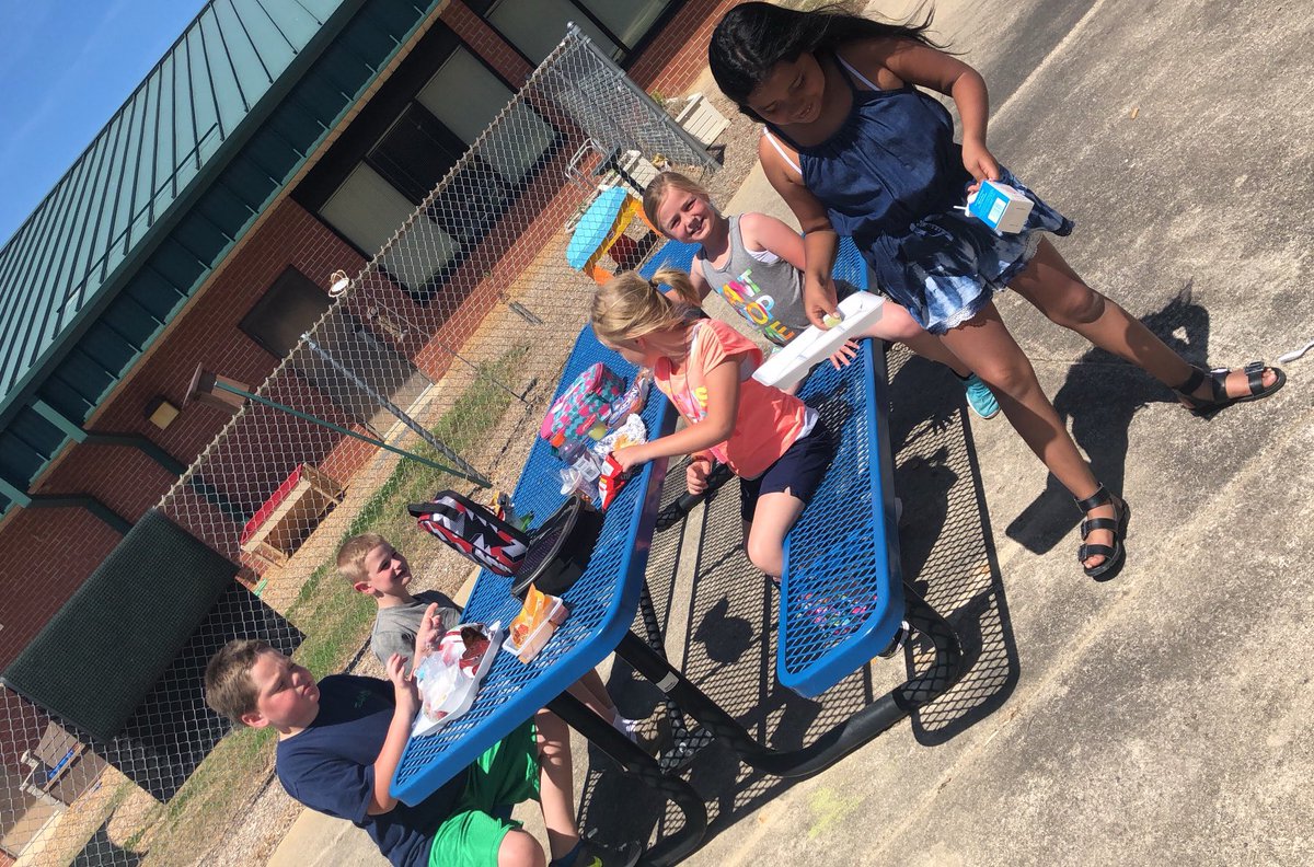 A great day for outside dining with these amazing kiddos!