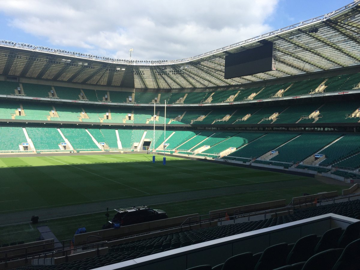 absoluteevents1's tweet photo. A very quiet Twickenham Stadium waiting for the start of the @ArmyvNavyRugby tomorrow. All set up in the Spirit of Rugby Room for our client Babcock. #rugby #ArmyVNavy https://t.co/1PoWBAYytS