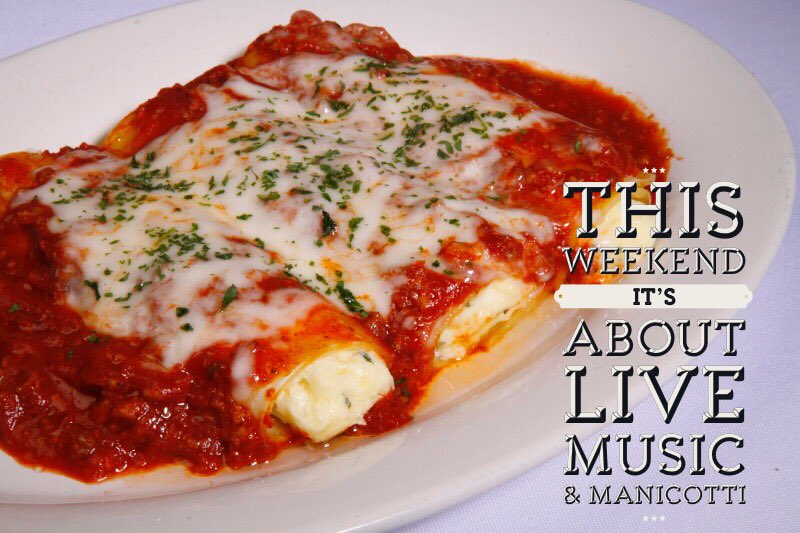 Sean Lamb and special guest(s) with manicotti tonight! It’s Friday and Sheba’s is #betterthanbeinghome