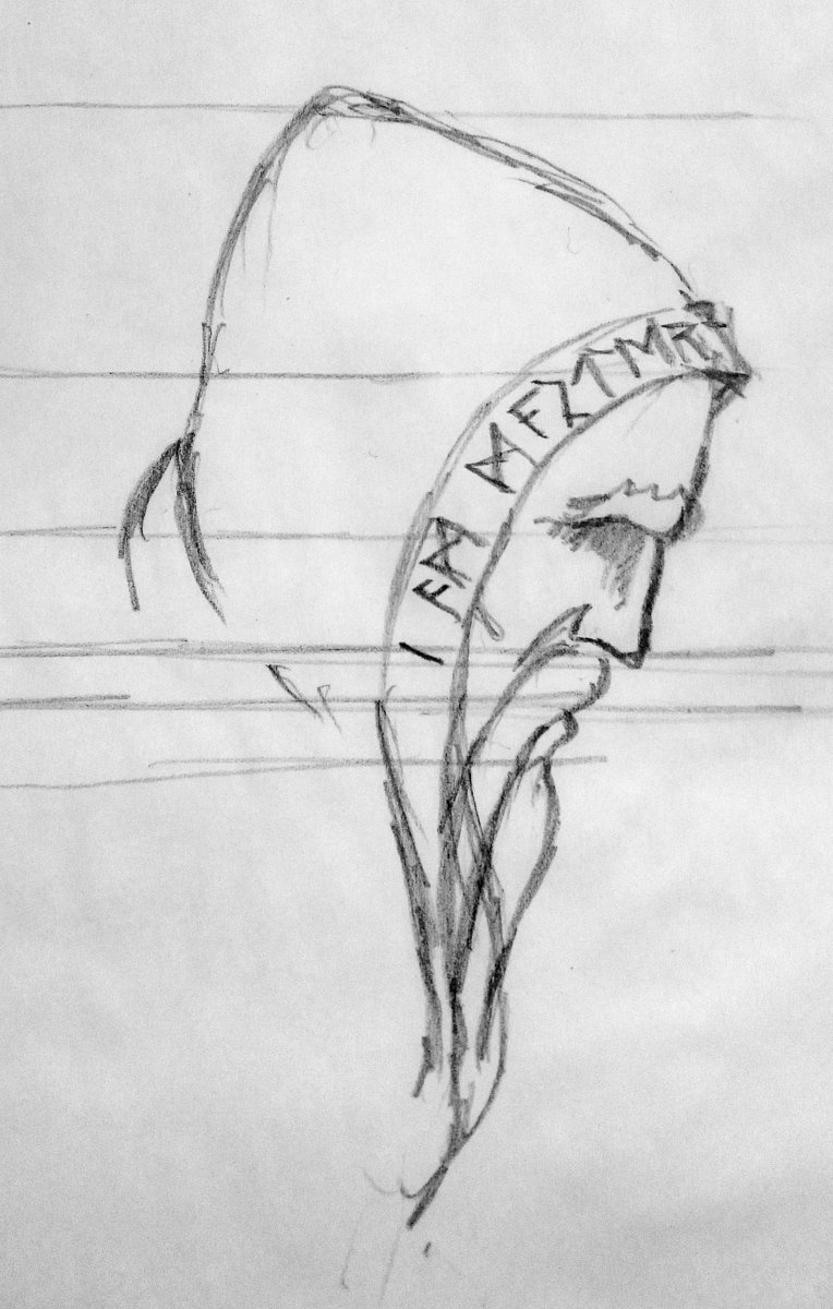 A sketch for a client that want's a tree sculpture of a wizard in a dead tree outside his house. These are preliminary sketches of a old druid wizard