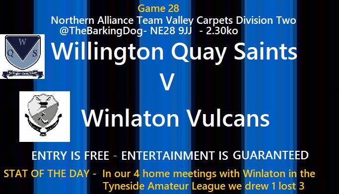 wqsaints's tweet photo. Start of a huge 7 games in 22 days tomorrow at home to 4th placed @WinlatonFC pressure mounting in the race to avoid the bottom 2. Come along and support us #EntryIsFree #SunbathingAllowed #DrinksAvailableAtTheBarkingDog https://t.co/l0XS17hP9B