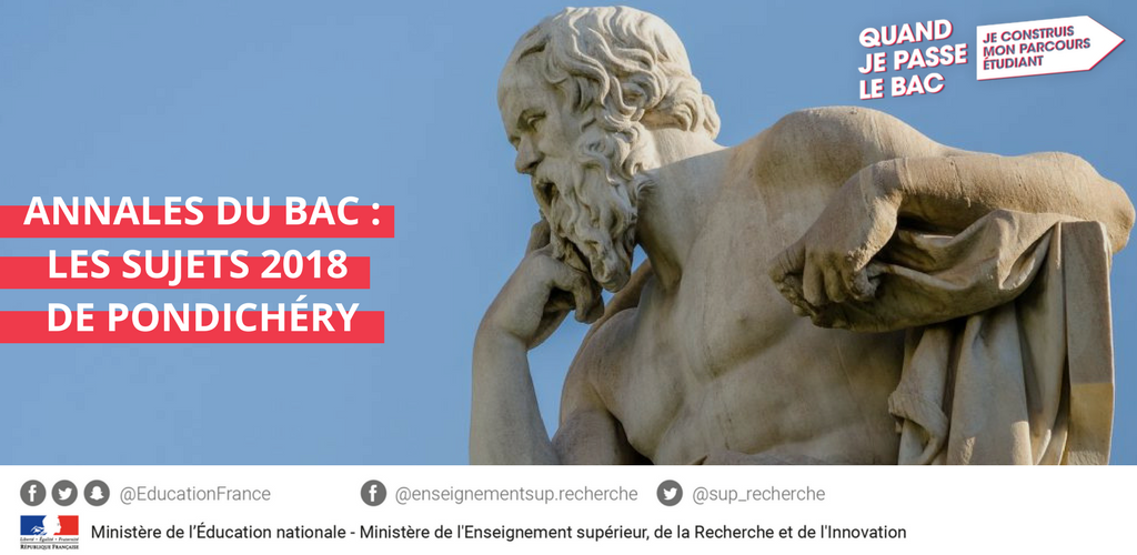 education_gouv's tweet photo. #Bac2018 Entraînez-vous avec ces premiers sujets du bac 2018 de Pondichéry 👉  https://t.co/yOoihYdlA0 https://t.co/WKrQq7jkLw