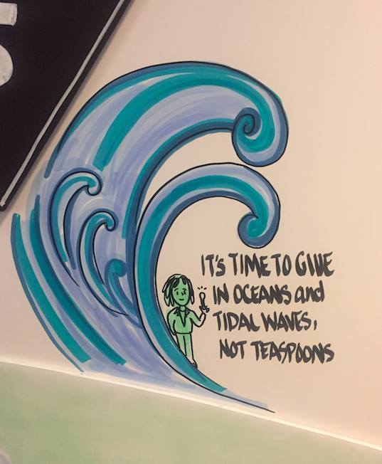 TWI_2022's tweet photo. "Our house is on fire. This work needs resources in oceans and tidal waves when we are too often giving it out in teaspoons." -@PiaVision #socialjustice #philanthropy #trustinpractice #quoteoftheconference #2018GEO https://t.co/P4tbI7vF3s