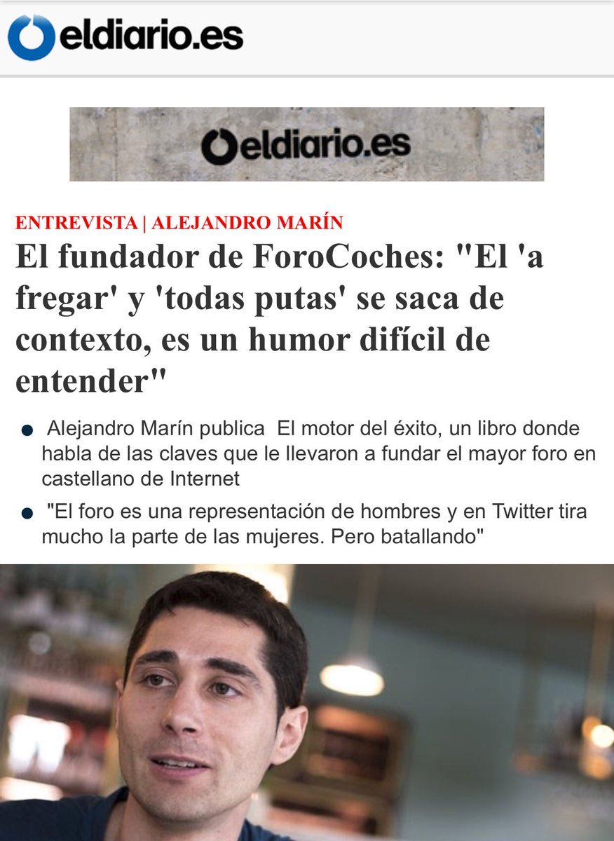 #LaManadaSomosNosotras #StopForoCoches chicas, este "bellezon" este tipo es el fundador de ForoCoches, que nos acosa, nos denigra, insulta y saca datos privados de muchas mujeres, además de defender la violación de la manada. Recordad su rostro.