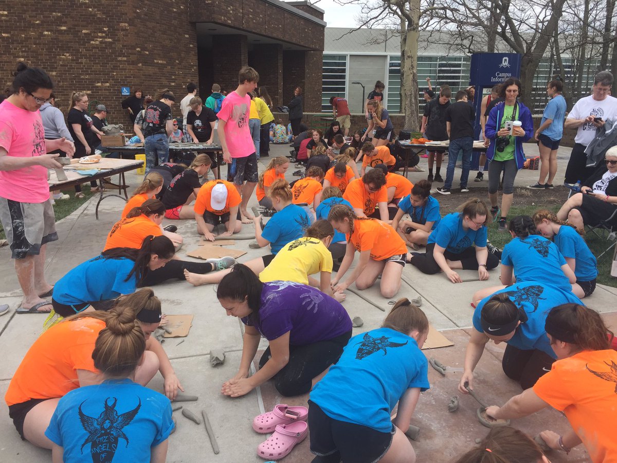 CVCSDWarriors's tweet photo. The final event, the "Coil Tower" competition, has begun! #FeatsOfClay #CVWarriorPride @CVSupt https://t.co/gc6DvnTRI5