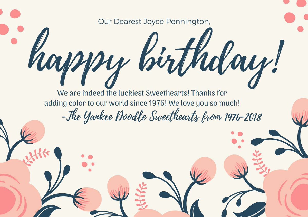 LCHS Sweethearts on X: "Happy Birthday to our Wonderful Founder , Joyce Pennington ! Thank you for the endless support and we love you! https://t.co/igeaEFs6QA" / X