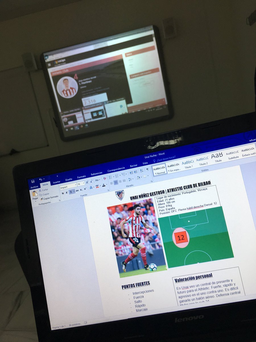 JesusBotelloAD's tweet photo. Para analizar al @AthleticClub en #InformeBotello contamos con la clase #NTCEDIFA de @cedifa y @rfaf @AManuelBarbero @eduriveraETF @EnriqueMMister @Delagui33 @HectorRuiz5 @HectorRuiz5 @Diego16Moreno @ChikiCoronil @JorgeMRMD @Alvaro4Rios @naxudo @XurlisLeal @MarXerez97 @MarXerez97 https://t.co/VqyZga3nRE