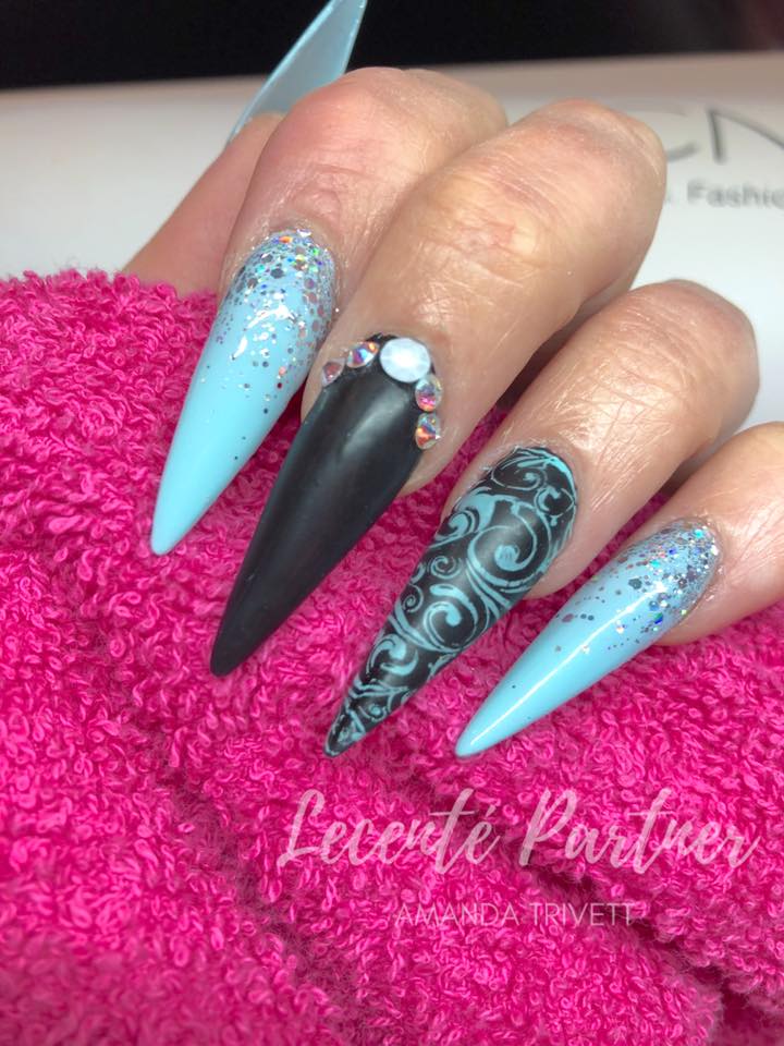 Gorgeous nails by <a href="/nailsashburton/">Amanda Trivett</a> using Silver Holo Multi Glitz #lovelecente #lecente #lecenteglitter #glitternails #nails #nailart #nailtechs