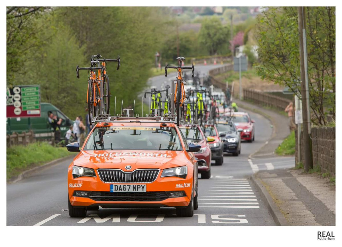 RealRotherham's tweet photo. Rotherham's very own team racing through the Borough @Holdsworthbikes #OrangeandBlue @letouryorkshire #TDY #rotherham @Rotherhamiss @RMBCPress https://t.co/tSS6wIVBpi