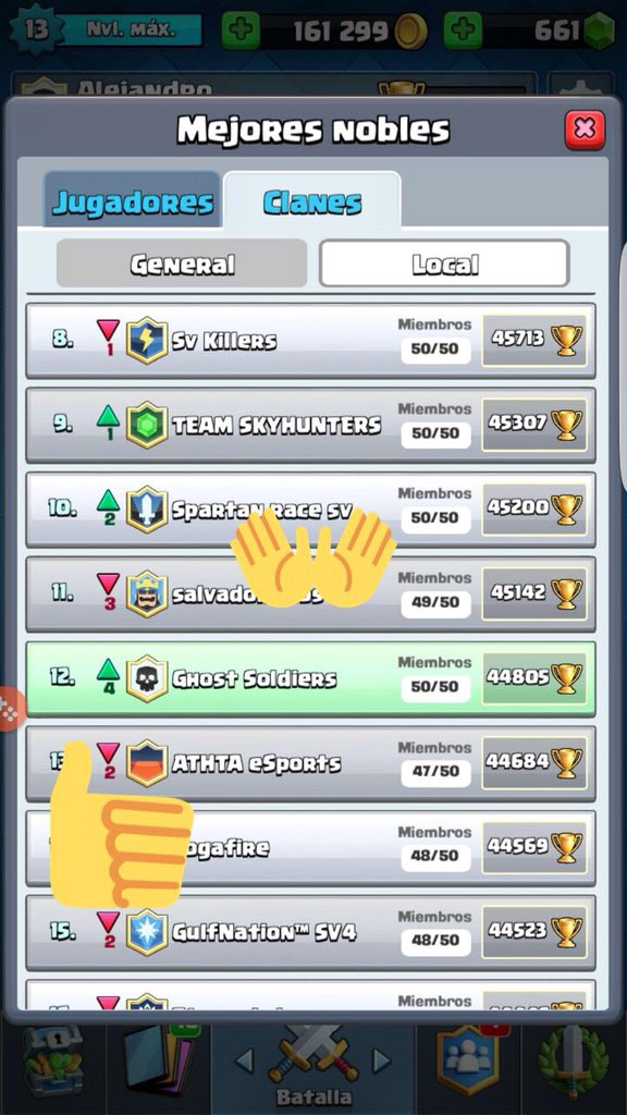 Comunidad, si buscas un equipo ladder de buen nivel unete a nuestro clan
Requisitos:
📌 +4,300 🏆 
📌 Responsable 
📌 Fiel al clan

Recompensas:
📌 Premio ladder (1-2-3)
📌 Rifas de tarjetas Google e Ios
📌 Buen ambiente de amigos

Interesdos MD xfa