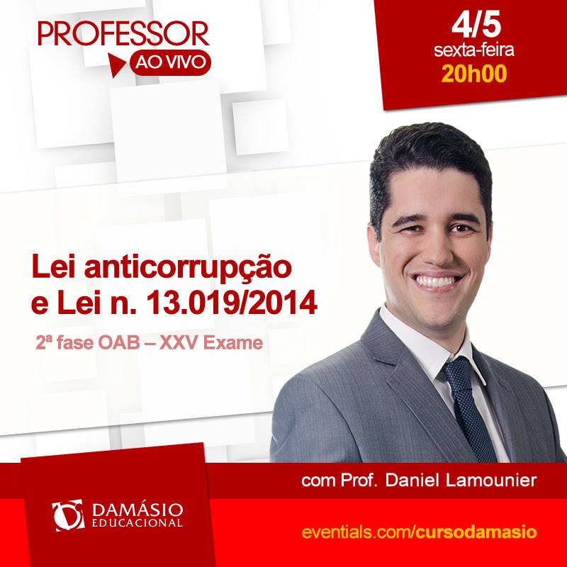 damasio_maringa's tweet photo. #ProfessorAoVivo com Prof. Daniel Lamounier sobre Lei anticorrupção e Lei n. 13.019/2014 para #OAB2aFase #XXVExame. 
⠀⠀⠀⠀⠀⠀⠀⠀
⏰ Quando? HOJE, 20h.
⠀⠀⠀⠀⠀⠀⠀⠀
Inscreva-se 👉 https://t.co/ZDRMU8Pa3w
⠀⠀⠀⠀⠀⠀⠀⠀
Ps: Somente para alunos Damásio. https://t.co/VebWdQzl5t