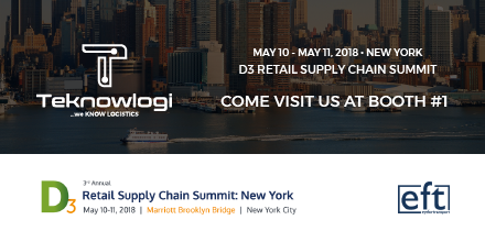 Teknowlogi's tweet photo. As Title Sponsor for this year’s @d3summit, #Teknowlogi looks forward to collaborating with the industry’s best & brightest in #NewYork to solve the most crucial #retail #supplychain challenges. #logistics #omnichannel #disruption #ecommerce #d3newyork https://t.co/fzLUnRcwEl