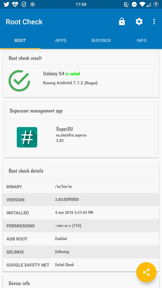 OunafFanou's tweet image. #LineageOS 
#RomManager 
#RootCheck 
#TWRP 
#GalaxyS4