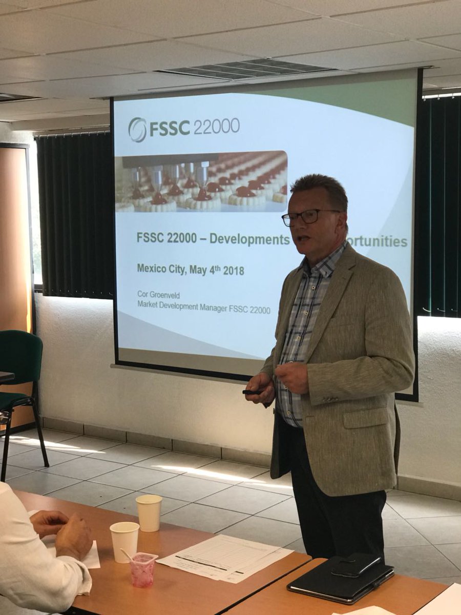 FoundationFSSC's tweet photo. Market Development Manager Cor Groenveld during a regional #FSSC22000 meeting for LATAM CB representatives in Mexico. Thank you for joining everyone, great way to exchange knowledge and stay connected! https://t.co/kOxwQIB1b2
