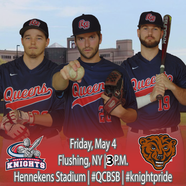QCKnights's tweet photo. The final home-stand of the year begins in 90 minutes as #QCBSB hosts NYIT at Hennekens Stadium at 3 p.m. Catch the seniors in their final four games in a Knights uniform beginning today!
#knightpride https://t.co/fbLnDwPuXu