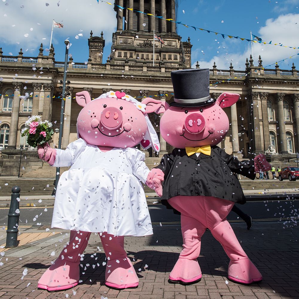 marksandspencer's tweet image. We're so proud to announce Percy &amp;amp; Penny have officially tied the knot. Join us in congratulating the happy couple 🐷❤️️🐷🥂🔔🎉 #PercyGetsMarried