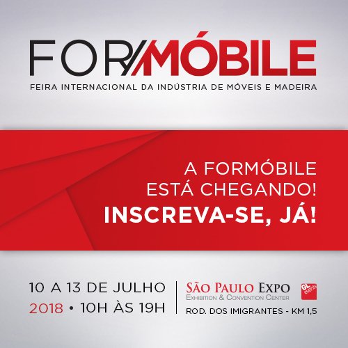 leomadeiras's tweet photo. Terá início no dia 10/7, terça-feira, a 8ª edição da Feira Internacional da Indústria de Móveis e Madeira, a Feira ForMóbile. Não perca tempo e inscreva-se no site oficial da Feira: https://t.co/IQP8MUPWPL https://t.co/pxkiRdMoox