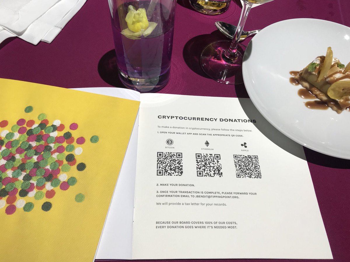 AmandaGordon's tweet photo. Accepting crypto at a gala is the new thing in Silicon Valley - when will NY catch up? https://t.co/gQgIFDpQJc https://t.co/Qx9CvTwUH5