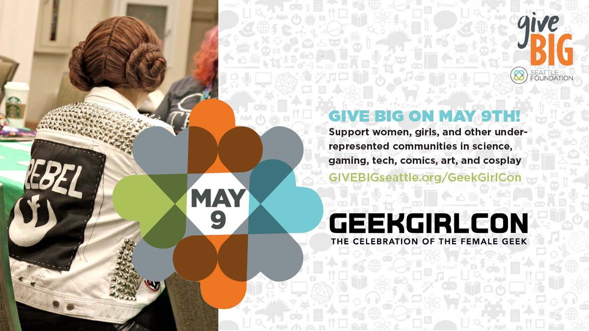 GeekGirlCon's tweet photo. No donation is too small because every bit helps. We promise that you #GiveBIG to @GeekGirlCon, your funds go to our year-round programming! May the Fourth Be With You! https://t.co/1IHQIRRo2I https://t.co/NKgpZyR6Ss