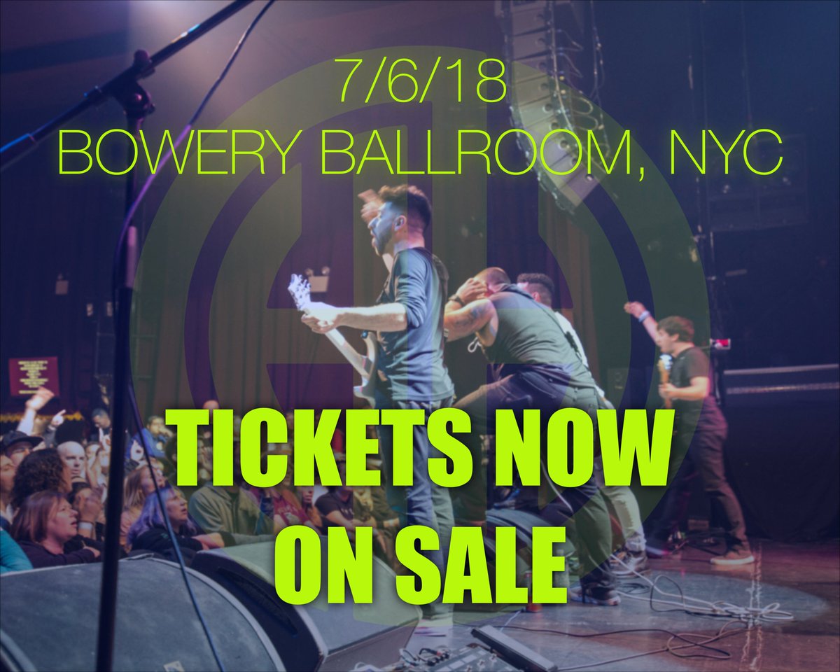 Tickets are now on sale for our 7/6 show at <a href="/boweryballroom/">Bowery Ballroom</a>! You can purchase online (ticketfly.com/purchase/event…) or contact us directly to avoid those pesky fees.

We can't wait to party with all our friends in <a href="/QuantumSplit/">Quantum Split</a>, <a href="/TempestCity/">Tempest City</a>, <a href="/wildplanesband/">Wild Planes</a>, and <a href="/wakethesunband/">Wake The Sun</a>. 🤘