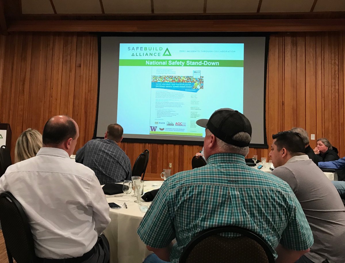 barbep76's tweet photo. Thank you @Safe_Build for helping us promote Portland #StandDown4Safety event next Friday May 11 @UWDEOHSCE @UWDEOHS @OHSUOccHealth #OregonFACE @NIOSHConstruct @CPWR @NIOSHFACE https://t.co/kuXFpmIgFJ