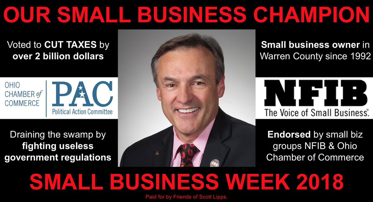 LippsforOhio's tweet photo. As a #smallbiz owner, I will always champion issues that affect our small business owners. Happy Small Business Week! https://t.co/nCBi1ZrOP2