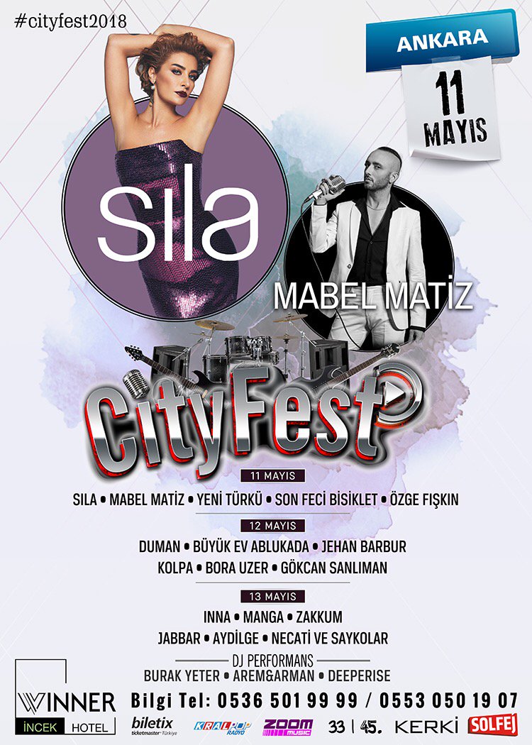 Sıla &amp; Mabel Matiz 11 Mayıs'ta Winner İncek Sahnesinde eğlence severler ile buluşuyor .

inceklife.net/sila-ve-mabel-…

#incek #cityfest2018 #winner #sahne #eğlence #ankara #konser #sanat #dergi #inceklife