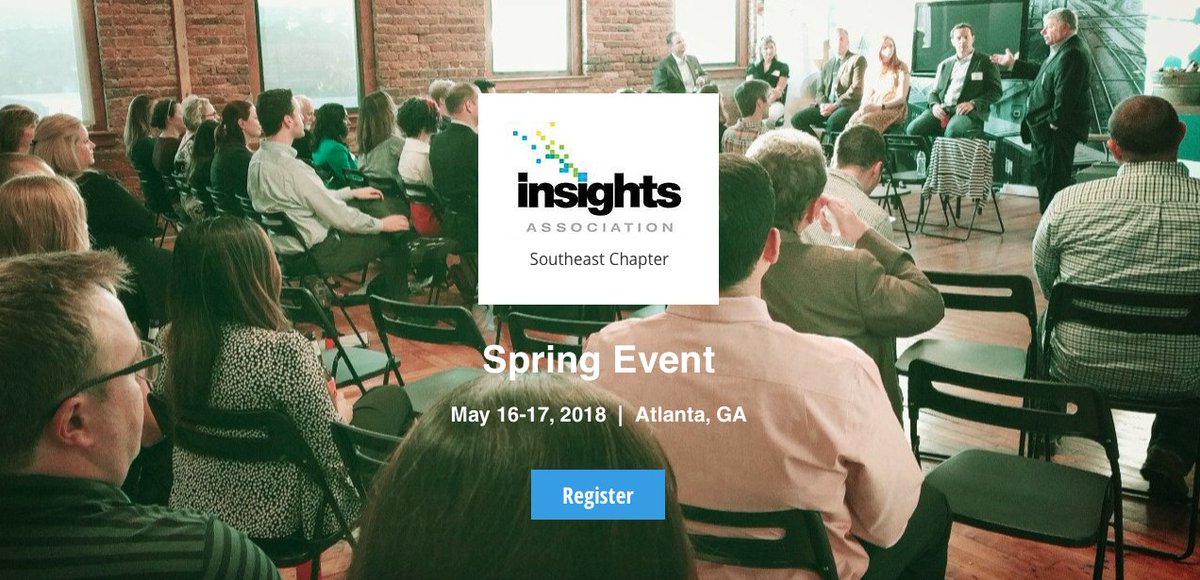 MMRmrx's tweet photo. Join @TriciaBHouston & other MMR associates in #ATL, May 16-17, for the @InsightsMRX SE Chapter Spring Event at @roamgalleria. Patricia presents w/ @vizbii re: #morphii applications. Register here: https://t.co/HYTJvLB0sN #MRX #networking https://t.co/LooAtONzqr