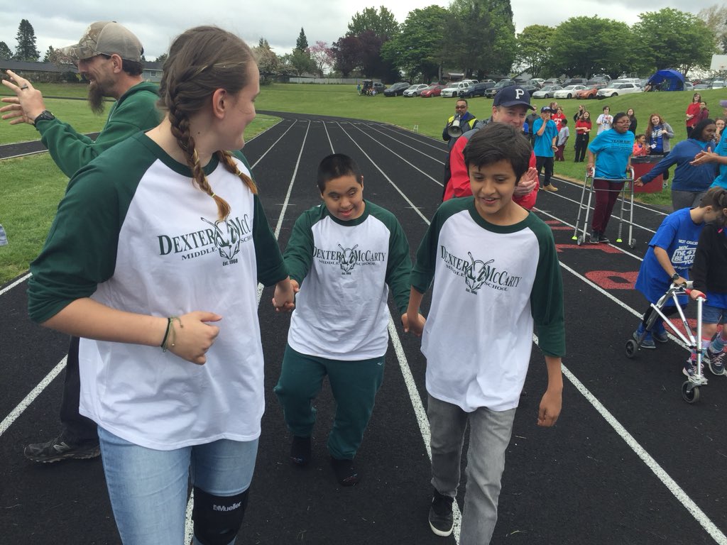 LE2_McCarty's tweet photo. Today’s Special Olympics are the culmination of seven months of hard work by students and their peer buddies! Off to a great start! @DMMShornets #GoHornets https://t.co/U96WkKjZCz