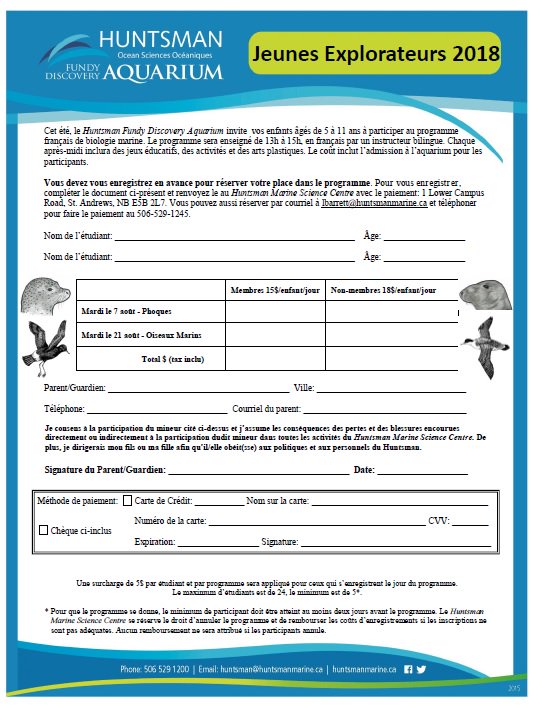 Nous sommes fiers de vous announcer que nous offrons des programmes en français cet été à <a href="/FundyAquarium/">Huntsman Aquarium</a>! huntsmanmarine.ca/wp-content/upl…