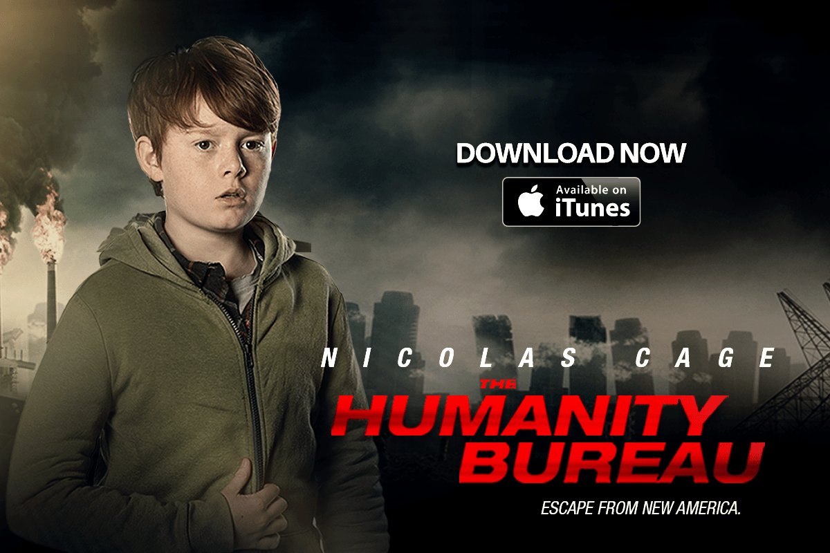 HumanityBureau's tweet photo. Are you looking for a movie on this weekend? Head to #ITunes and download #TheHumanityBureau. https://t.co/3BuIw4LIk0  #NicolasCage #SarahLind #JakobDavies #HughDillon #MindsEyeEntertainment https://t.co/0Yz27rLmt0