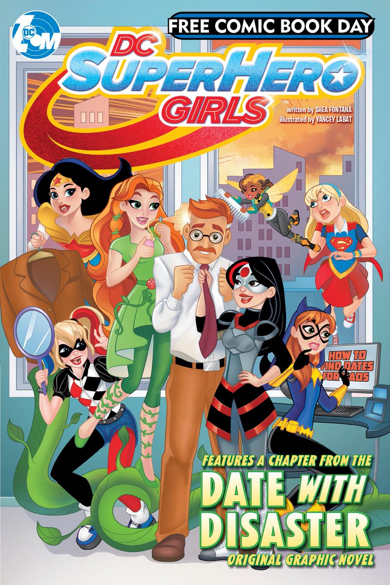DCOfficial's tweet photo. It's almost time for one of our favorite days of the year... FREE COMIC BOOK DAY! Head to your local shop for a taste of DC SUPER HERO GIRLS: DATE WITH DISASTER! Get all the #DCFCBD details here: https://t.co/Fum3MTSQJ0 #DCSHG https://t.co/wB7PeOUjgE
