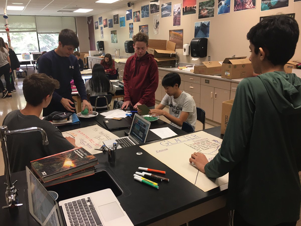 Kmscarpenter's tweet photo. (Continued, 2 of 2) Other science students are working to explain how glaciers impacted Ohio's landscape; they will share their work next week @KarrerMS #theDublinDifference https://t.co/Cg7e61q6M2