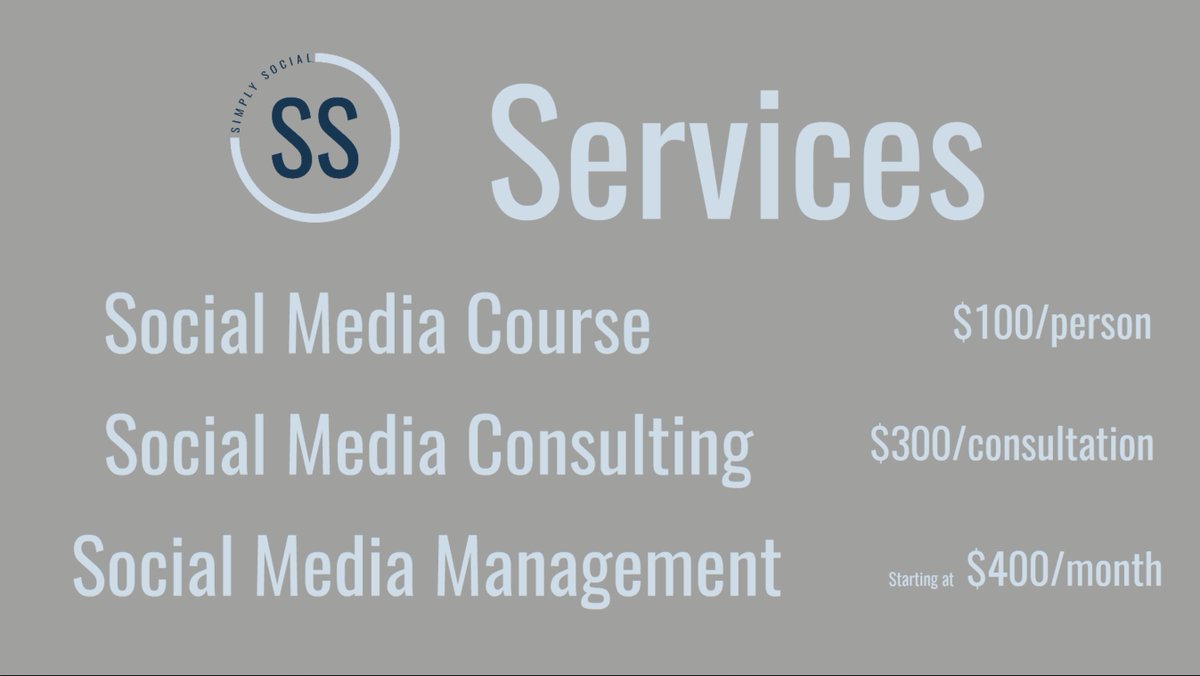 SimplySocialM's tweet photo. Have you seen what we'll be offering to help you grow your business? Learn more about each of them by clicking the link below! #SocialMedia  #SocialMediaManagement 

https://t.co/IS7C8eJOd5 https://t.co/6BJVZEDzCp