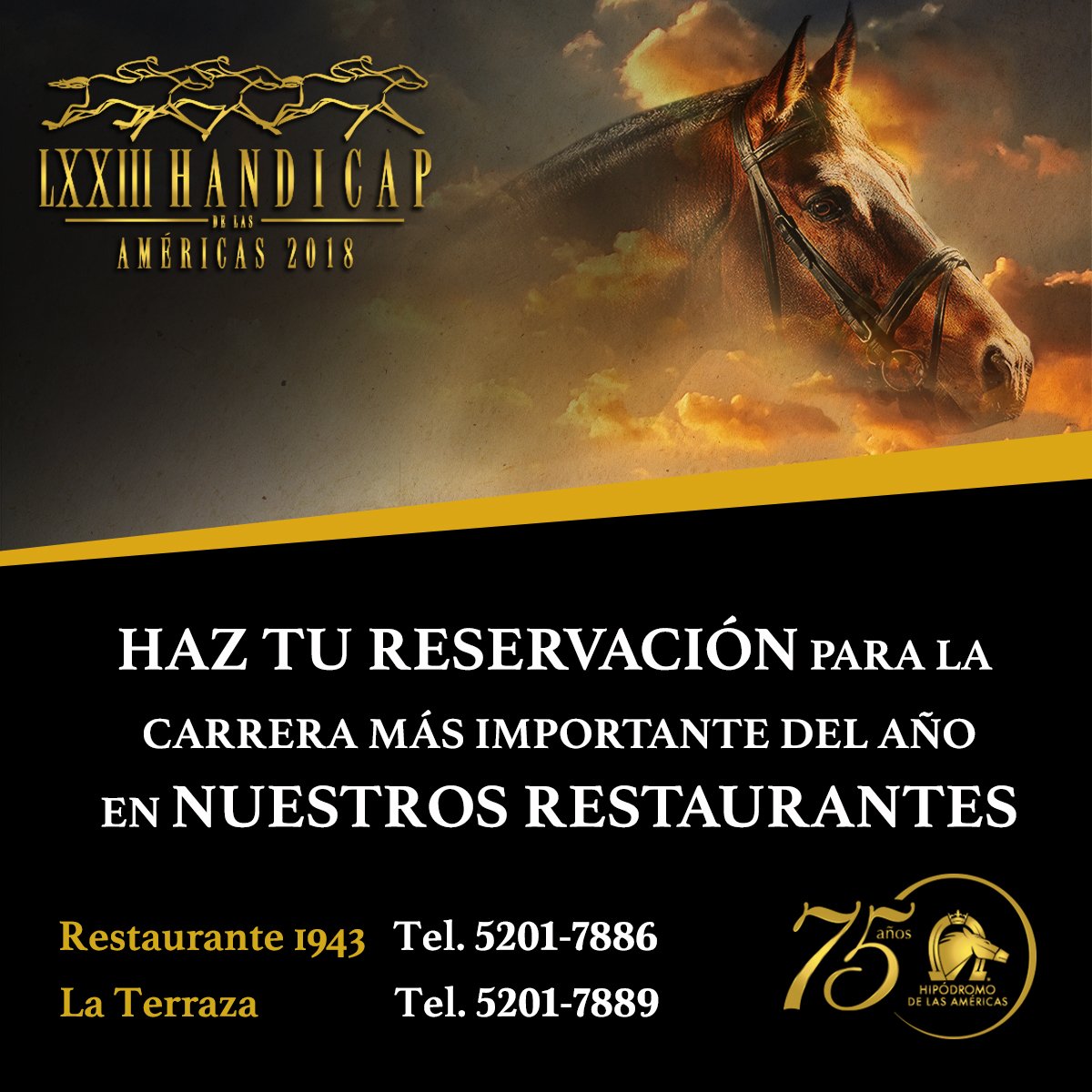 hipodromomex's tweet photo. No quedes fuera de la carrera más importante de la temporada del Hipódromo de Las Américas
Reservaciones en restaurantes:
¡Vívelo a tu manera! https://t.co/BEBVtHhash