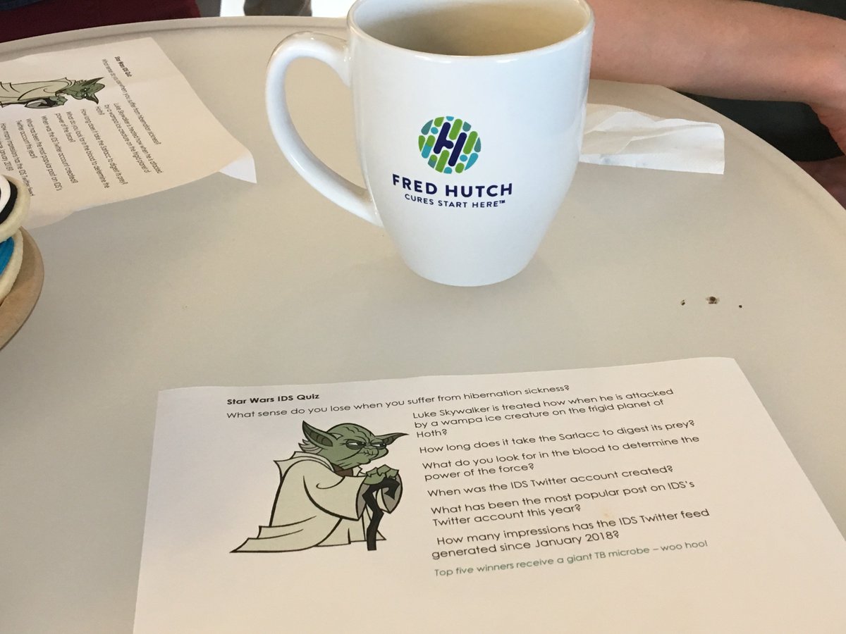 HutchIDScience's tweet photo. #MayThe4thBeWithYou Thanks to all that came out for our Star Wars breakfast! Blue #banthamilk, some pretty advanced #starwars trivia, and puns galore! #wookiecookies #usetheforks #admiralackbarsnackbar #javathehut #deathstardonuts #lukeskywater -- someone make us stop! 😁 https://t.co/otieY3X7Ep