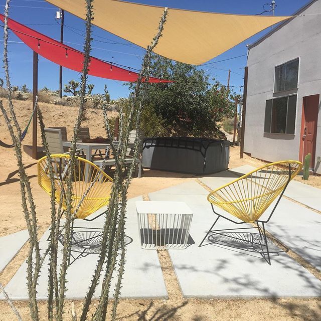 All the good vibes ☀️ summer is here @beavertailjoshuatree - planting more 🌵around the patio soon. Propagating natives from the property to replant areas that had been scrapped. Patio by <a href="/break_urban/">Patty Hume</a> ift.tt/2JV24Vn