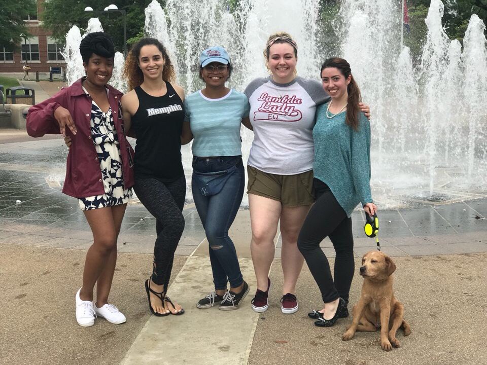 Some of the Lovely Ladies of ΕΩ (and a special appearance from Kelse’s puppy) earlier today at the NPHC Yard Show. #GreekUnity #UnityLoveRespect #LovelyLambdaLadies