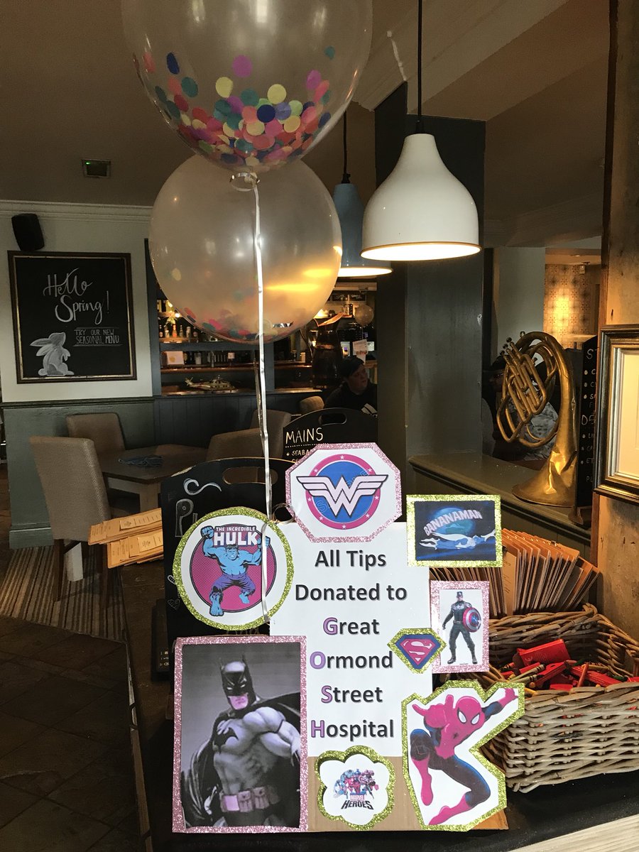 Wennapat's tweet photo. May the 4th be with you! Superhero day today at The Maytree, Helston-£345 raised for GOSH @Vicki01Thornton @WeAreSUGM https://t.co/9rbA4yH9w6