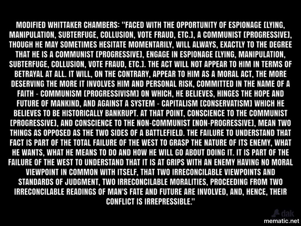 mwilshere71's tweet image. Modified Whittaker Chambers [from Witness]. #MAGA #KAG #DestroyTheDeepState #EndProgressivism #ProgressivismIsTheNewCommunism #WWG1WGA