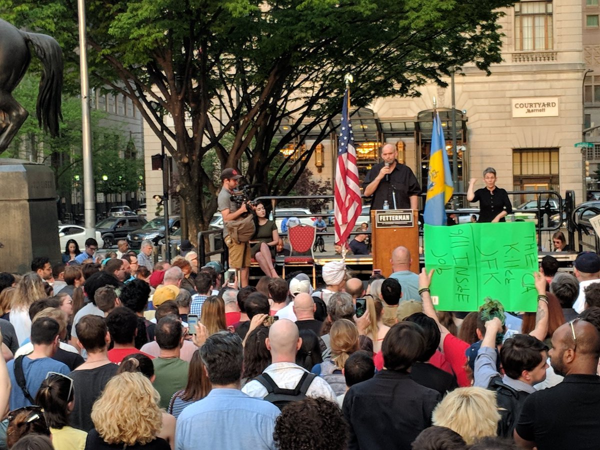 JohnFetterman's tweet photo. Surreal. Thank you, Philly. #BernieForFetterman https://t.co/CQbsPdVDld