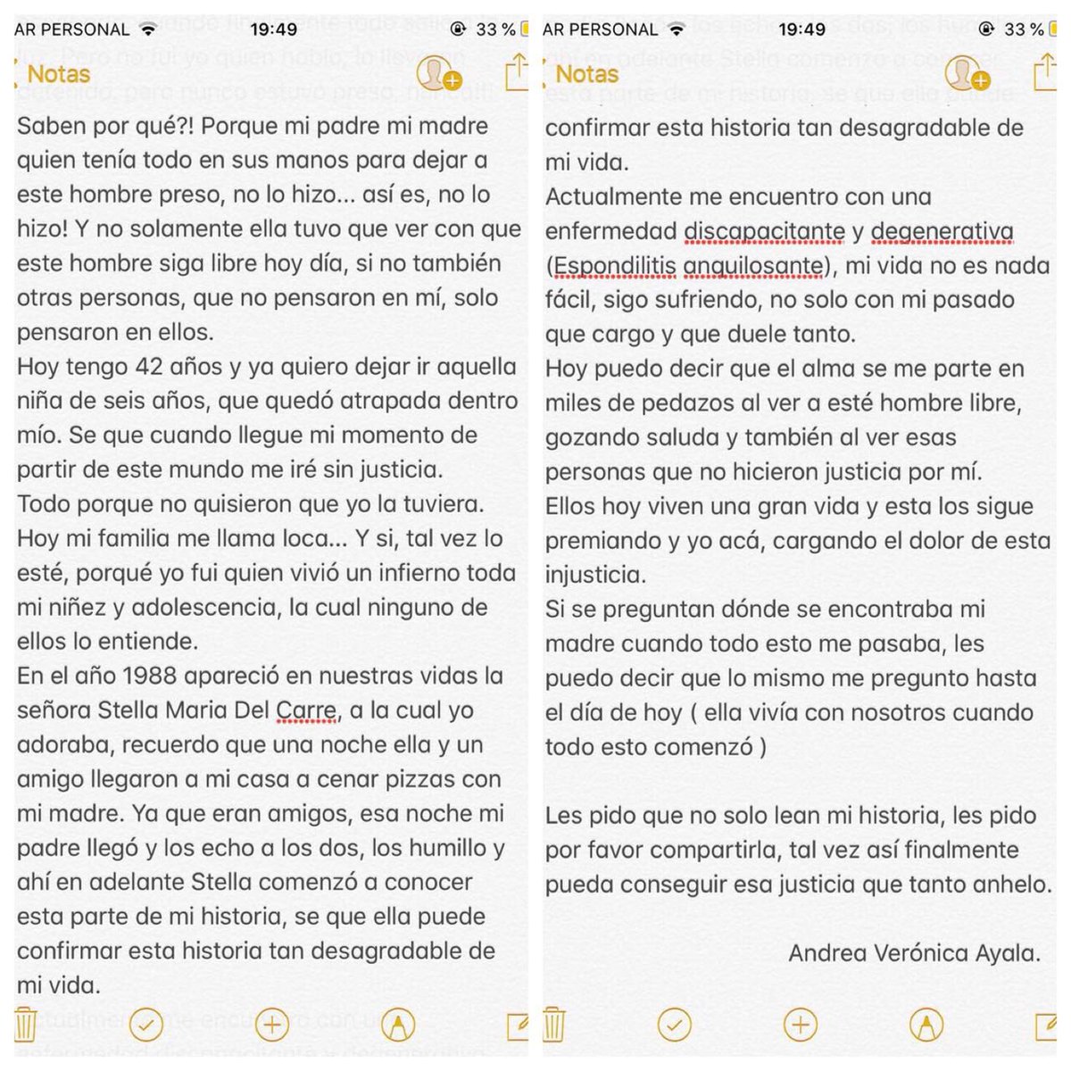 lauti_zorrilla's tweet photo. Tómense un minuto para leer, esta es la historia de mi mamá, solo quiere justicia #cuentalo https://t.co/rEiS4R0B6o