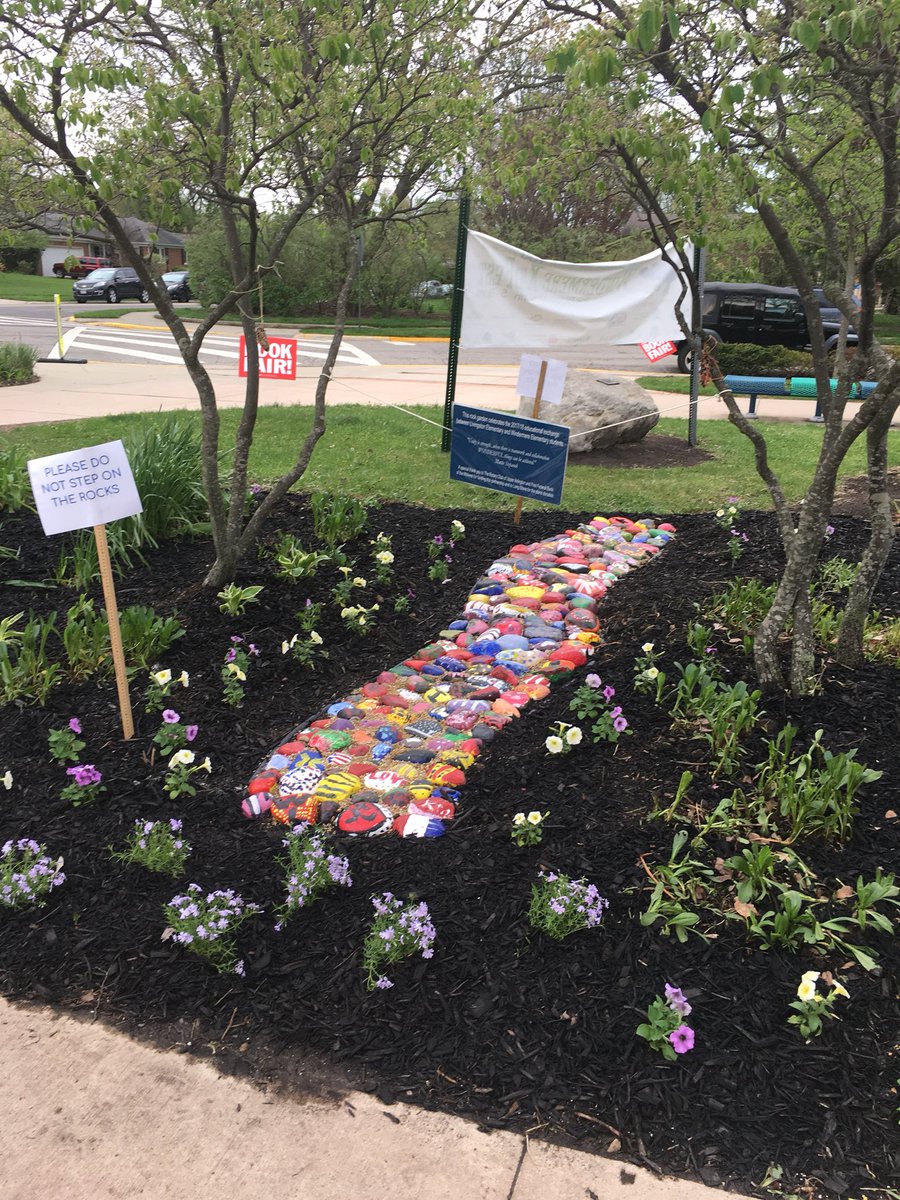 We were given this beautiful rock garden as a gift from Livingston Elementary School!  #partnership #windermereway #livingston #letyourloveflow