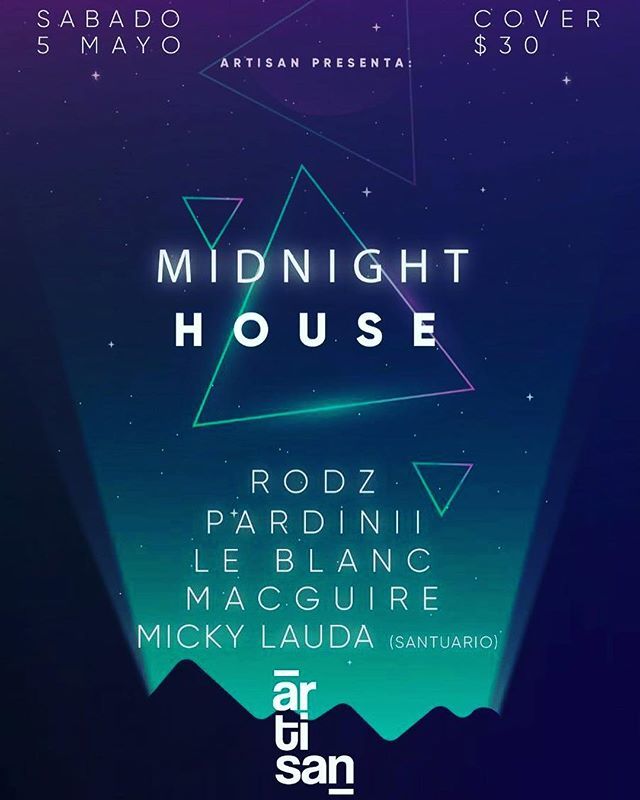 QUEREVEN's tweet photo. @artisancln presenta: Midnight House

Siempre buscando proponer algo nuevo, presenta una noche de House, llena de talentos locales emergentes, quienes serán los encargados de hacernos bailar toda la noche.

No se pierdan este Sábado 05 de Mayo, la presentación de estos chico… https://t.co/W1iy62HGM0