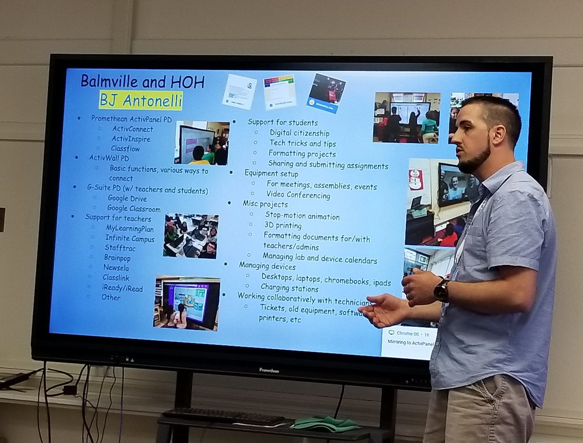 andrea_merrill's tweet photo. Sharing the great things happening in our buildings with the other ITF's & Dr. Padilla. #necsditf #wearedifferent #sharingandcollaborating @NECSDTech @newburghschools @ITFZoutis @MissRabinowitz @Promethean https://t.co/Eu6R2IY5S7